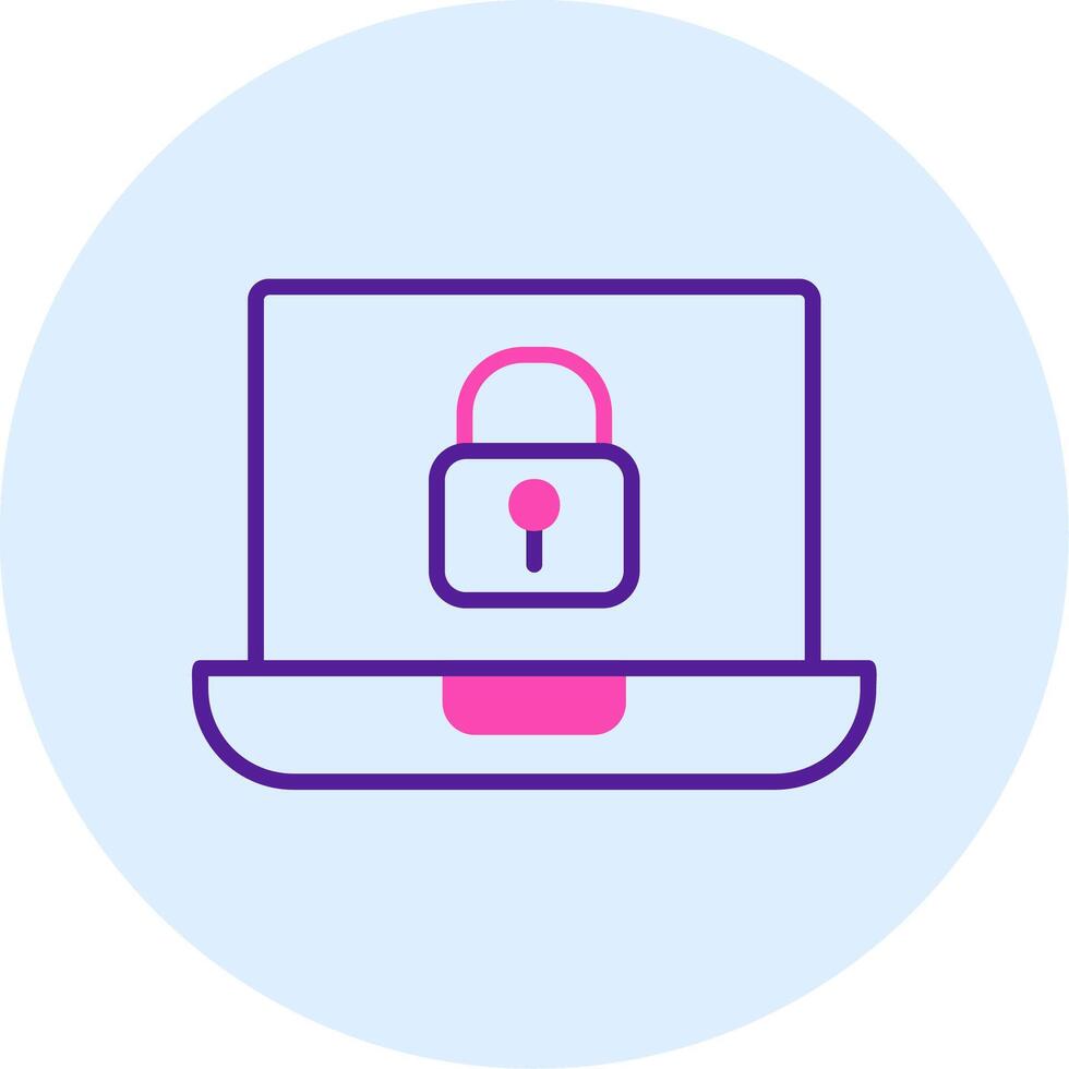 Laptop Lock Vecto Icon vector