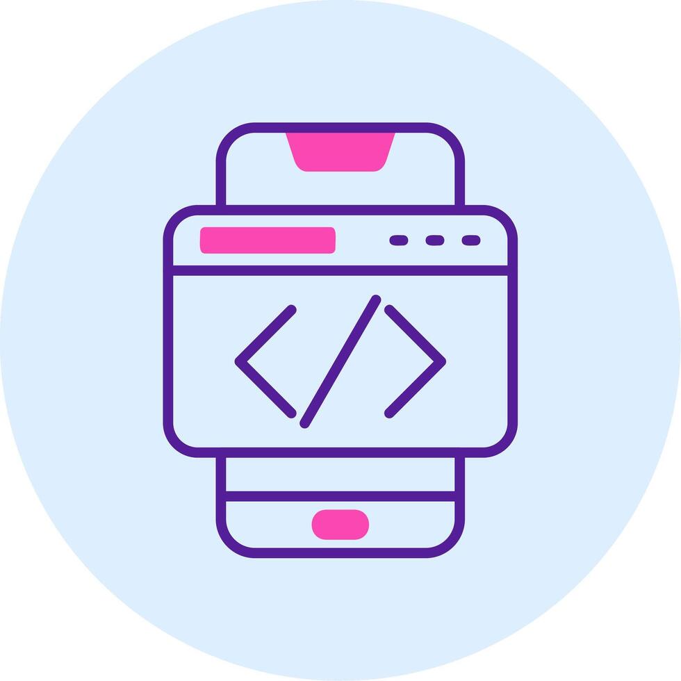 Smartphone Coding Vecto Icon vector