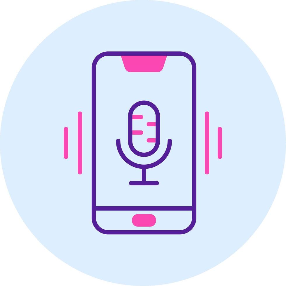 Mobile Voice Assistant Vecto Icon vector
