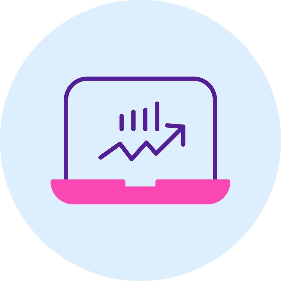 Stocks Monitoring Vecto Icon vector