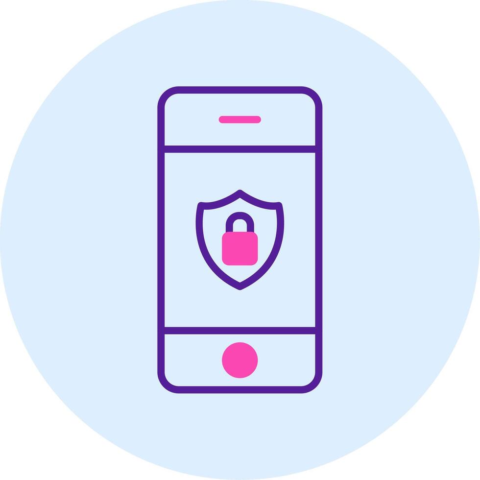 Mobile Security Vecto Icon vector