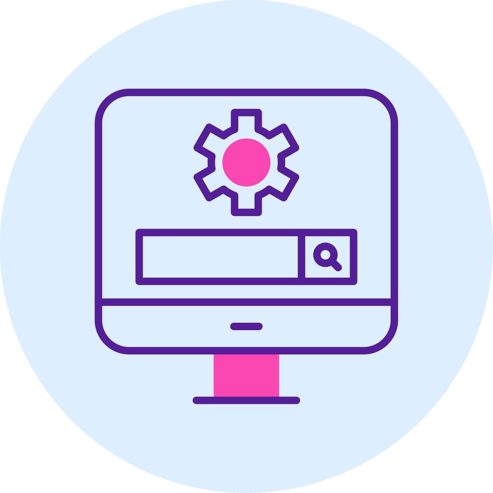 Computer Search Engine Vecto Icon vector