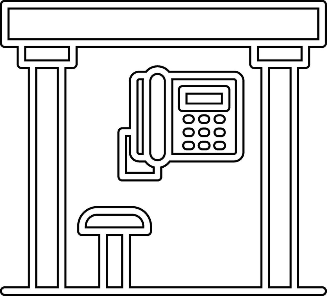 Telephone Box Vecto Icon vector