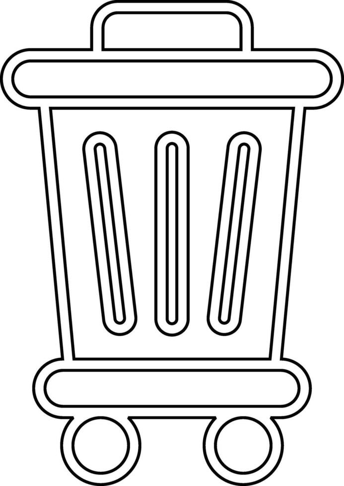 Trash Bin Vecto Icon vector