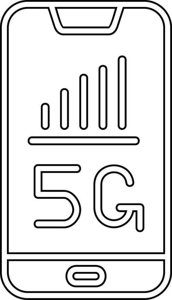 5G Smartphone Vecto Icon vector