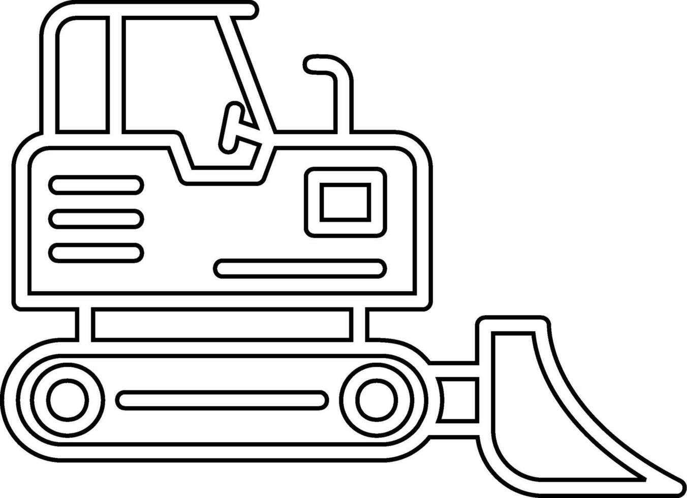 Bulldozer Vecto Icon vector