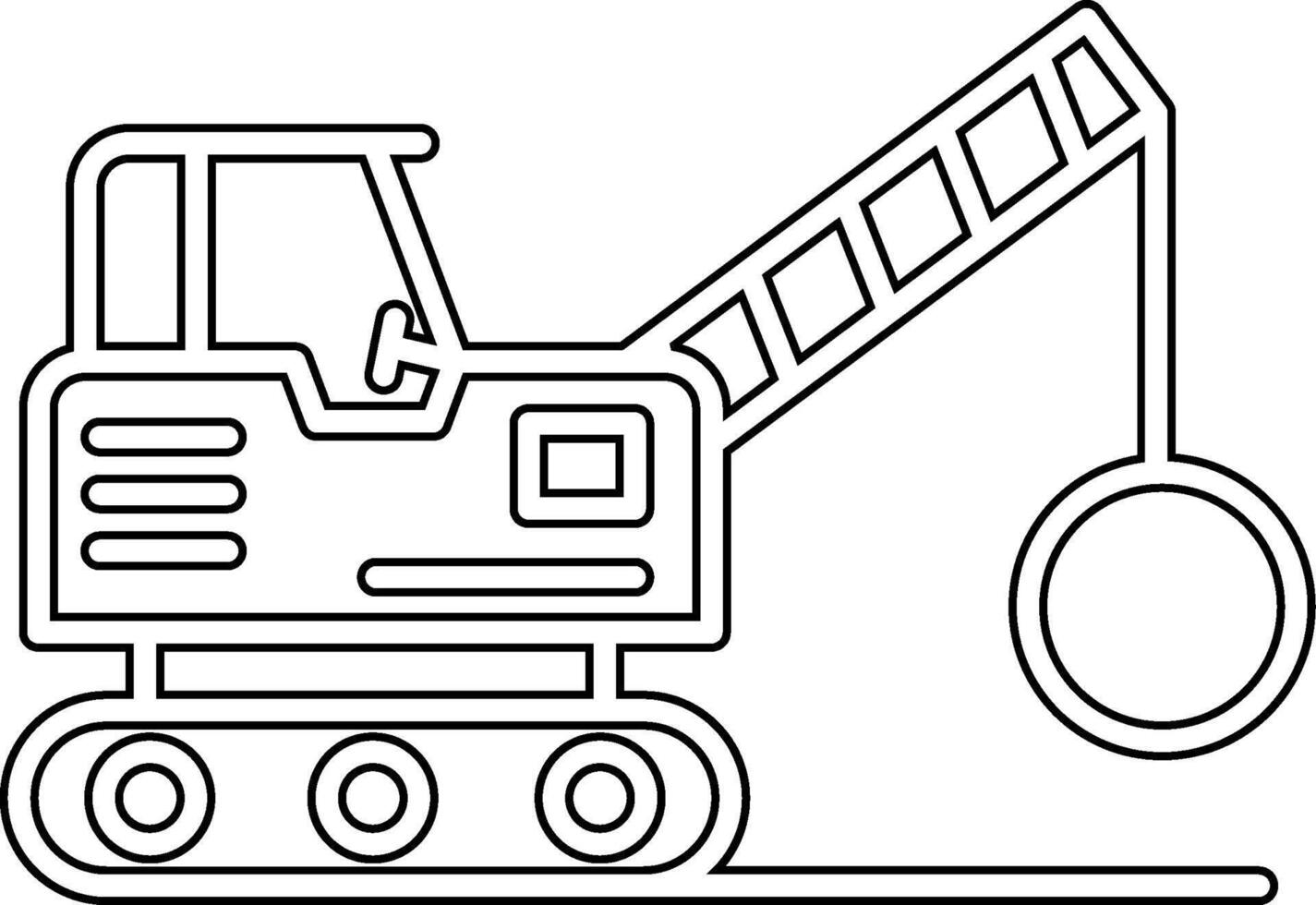 Demolition Truck Vecto Icon vector