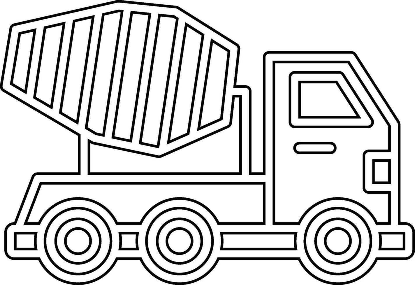 Mixer Truck Vecto Icon vector