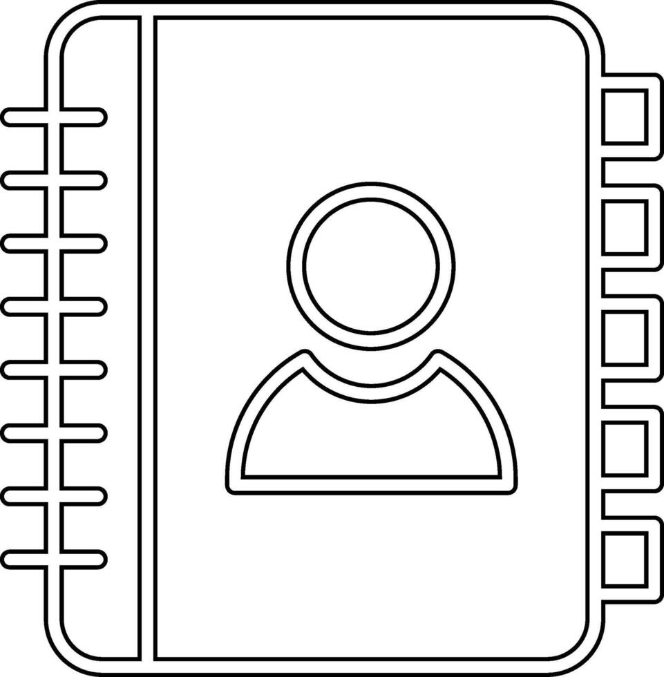 Contact Book Vecto Icon vector