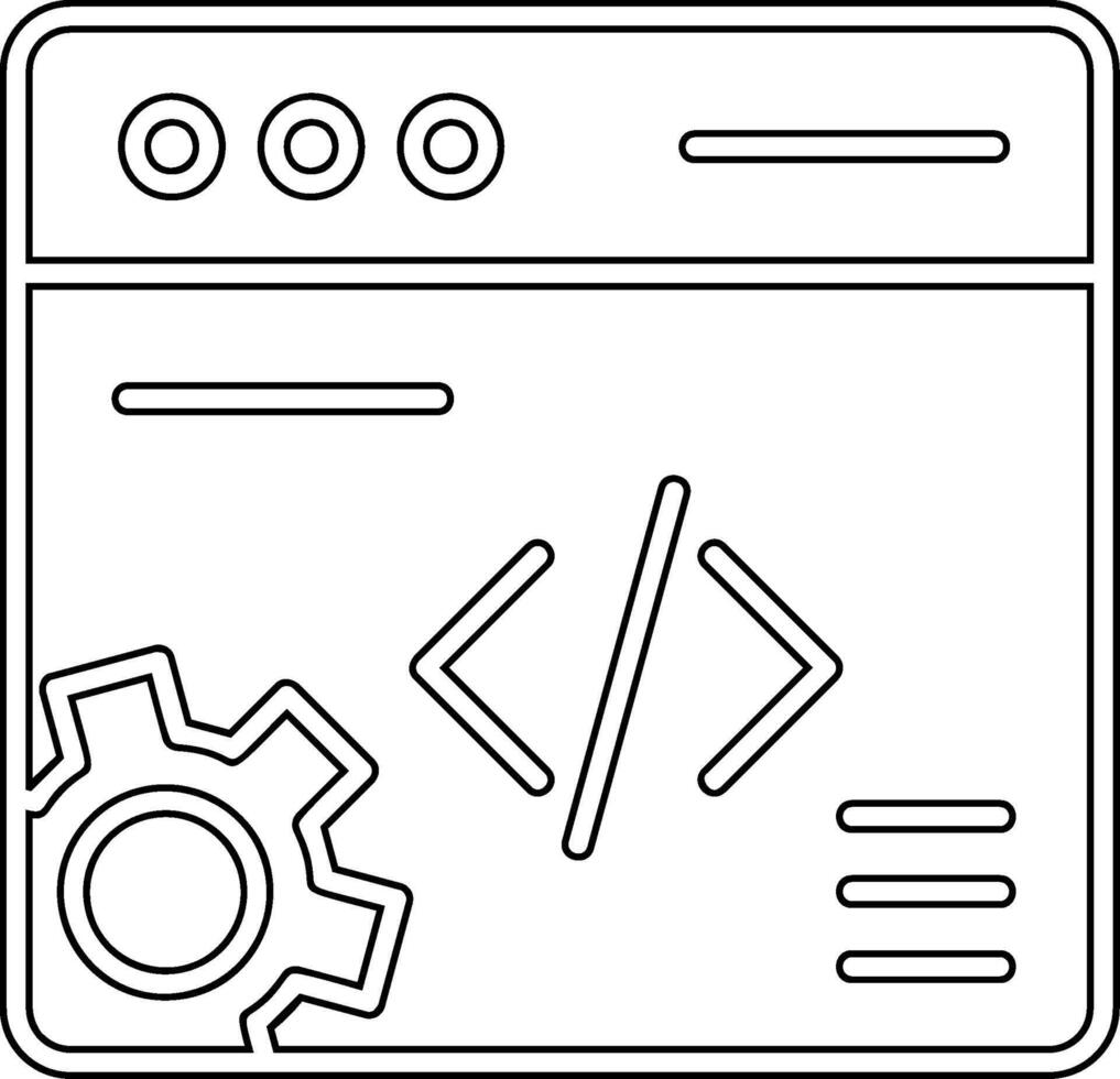 web desarrollo vecto icono vector