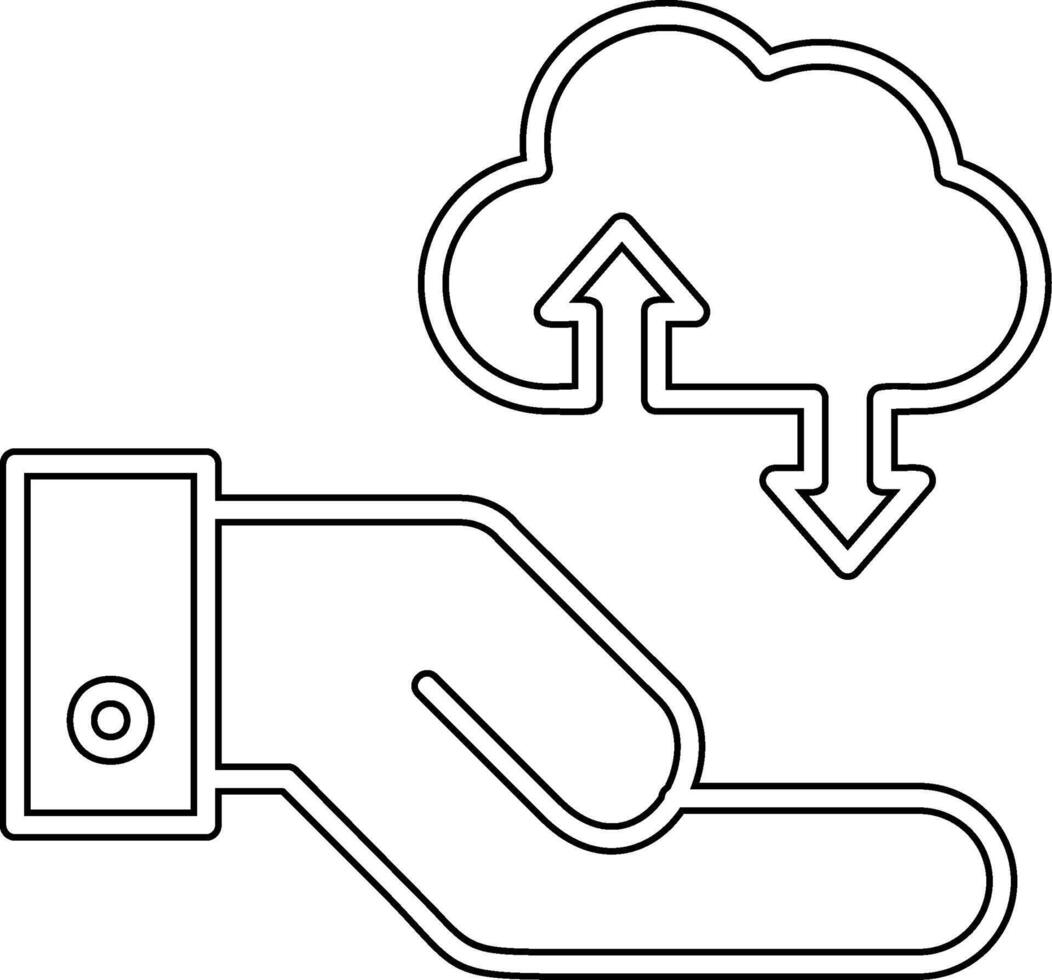 Cloud Data Transfer Vecto Icon vector