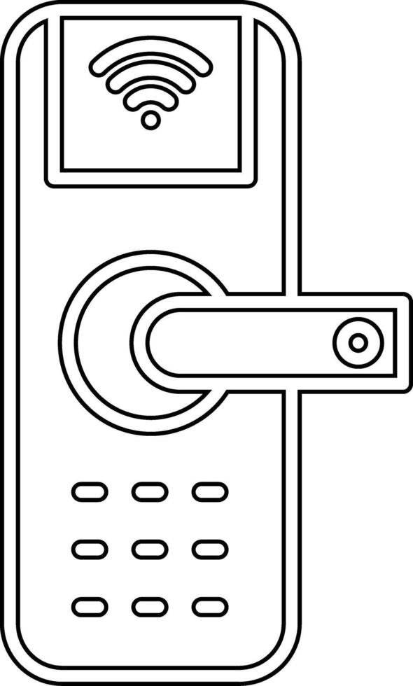 inteligente puerta vecto icono vector