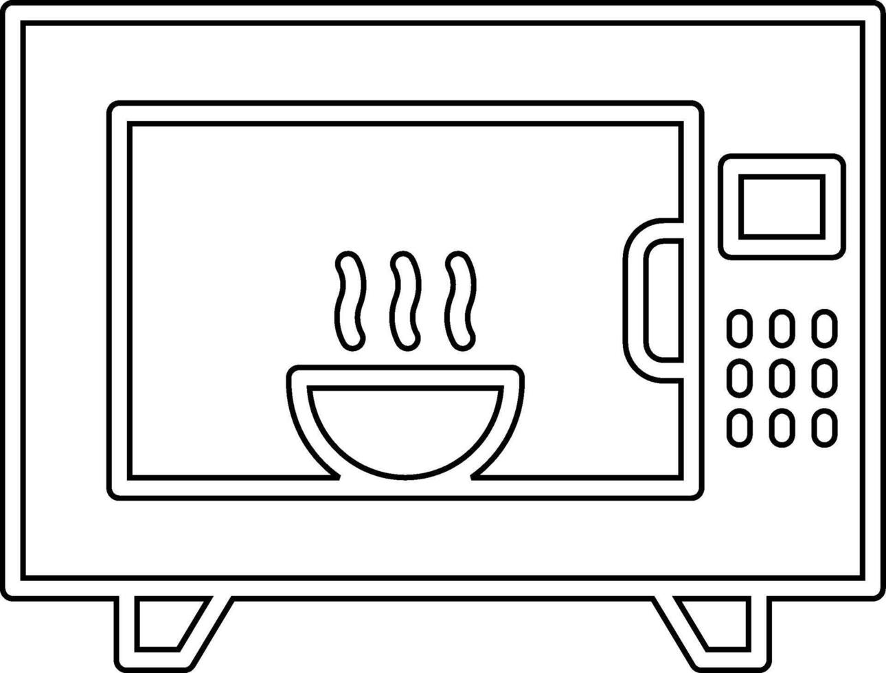 Microwave Oven Vecto Icon vector