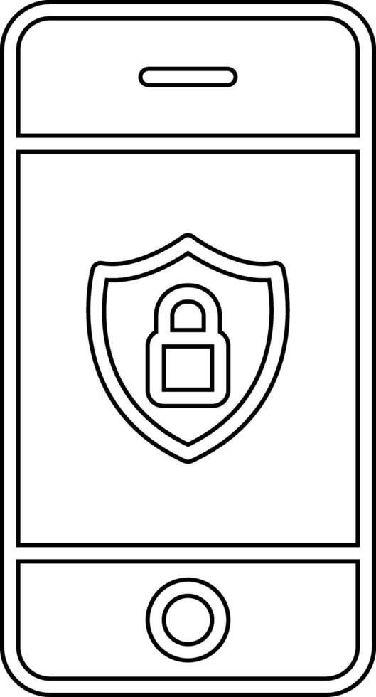 Mobile Security Vecto Icon vector