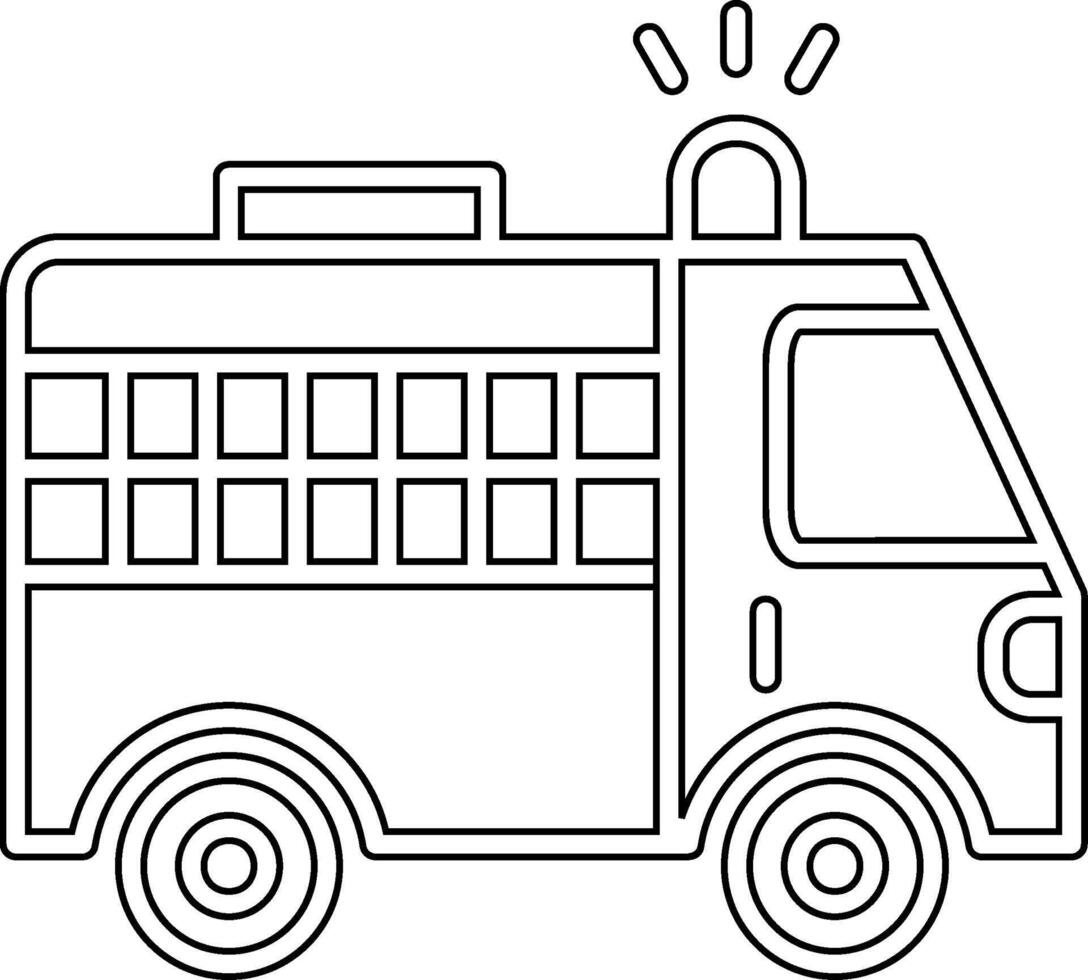 Police Van Vecto Icon vector
