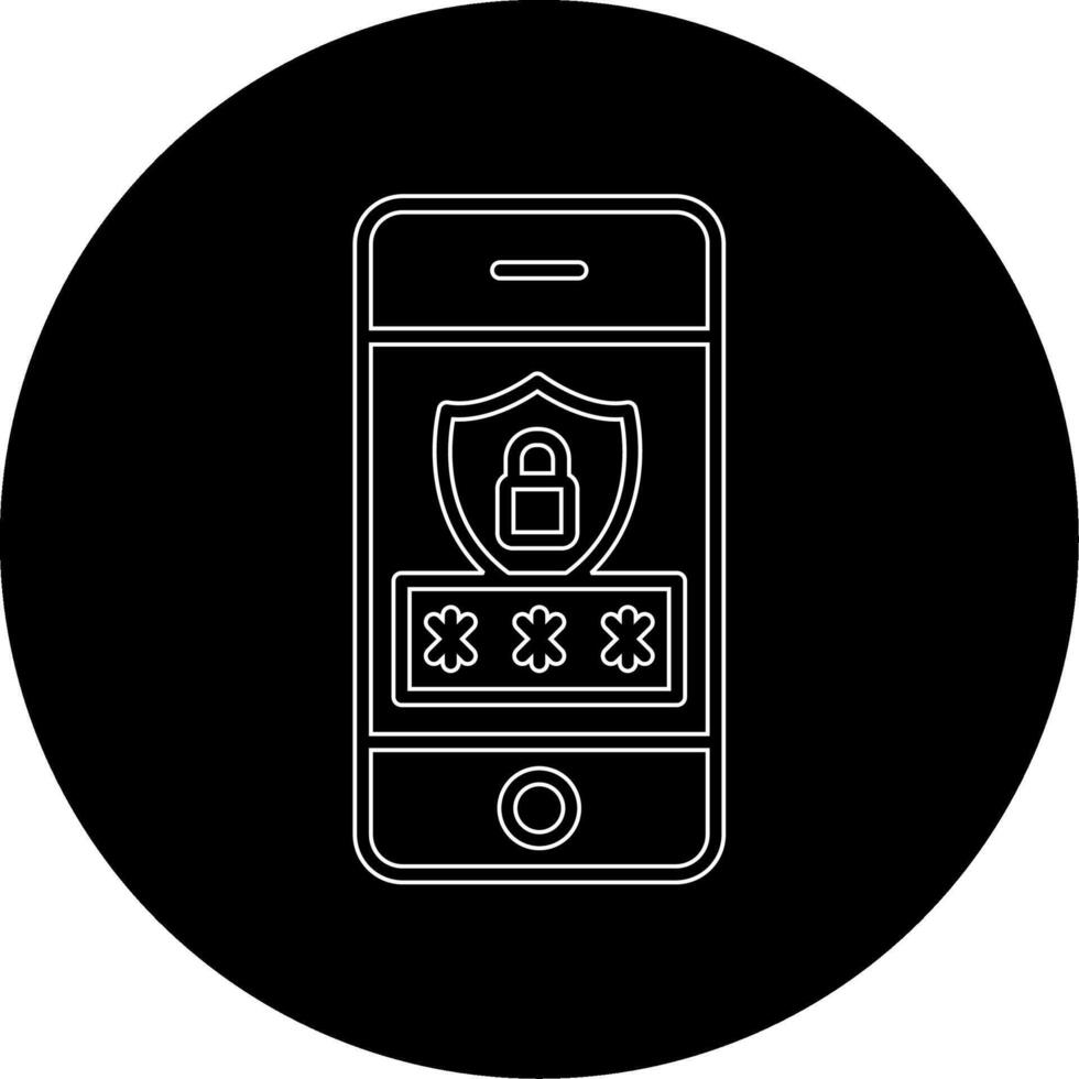 Mobile Security Vecto Icon vector