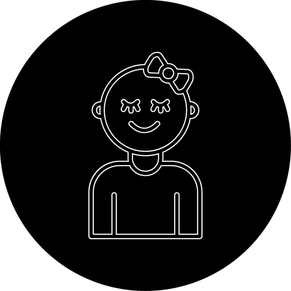 Baby Girl Vecto Icon vector