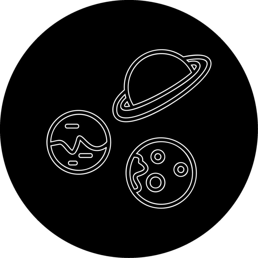 planetas vecto icono vector