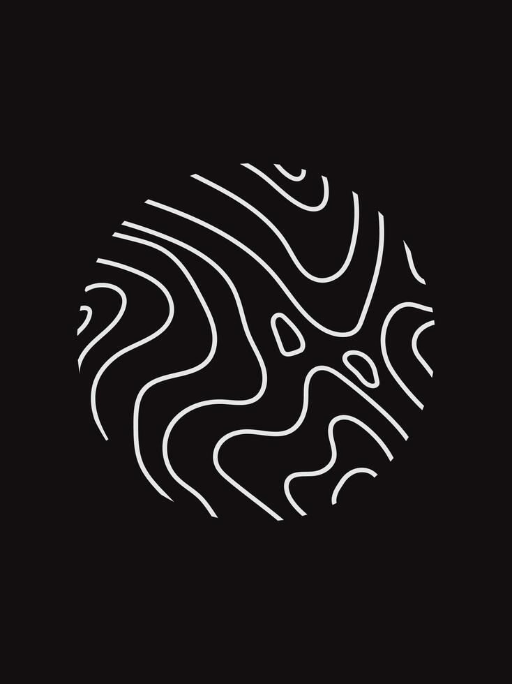 Geographic mountain relief. Abstract lines background vector
