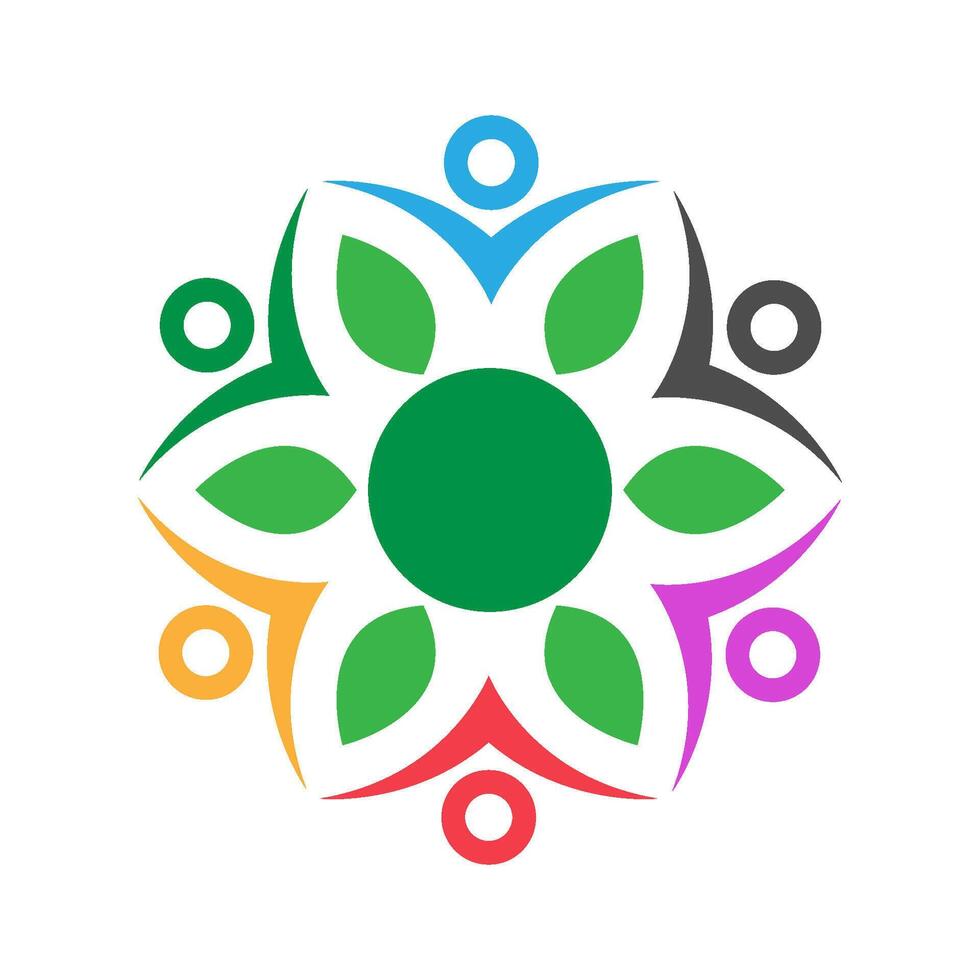 Community design logo icon vector