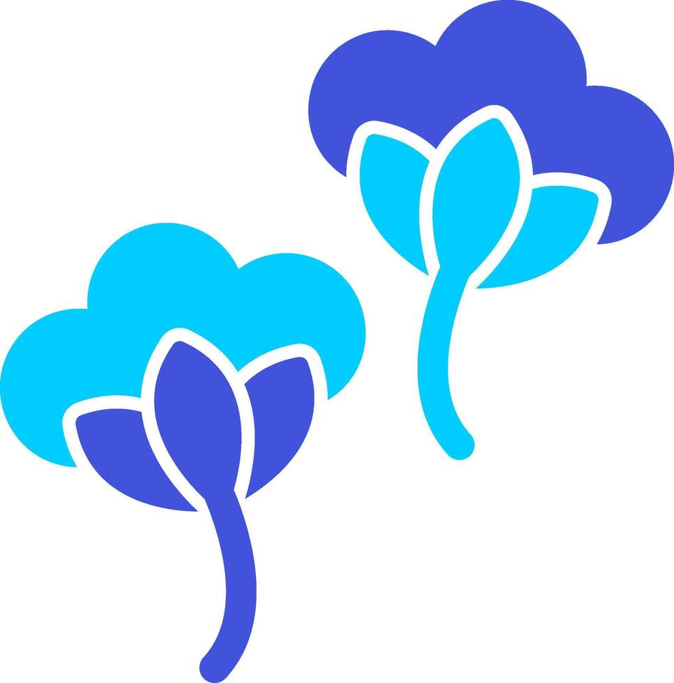 Cotton Flowers Vecto Icon vector
