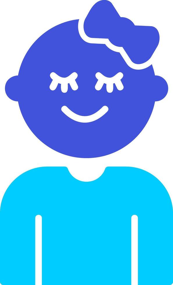Baby Girl Vecto Icon vector