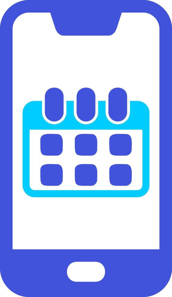 teléfono inteligente calendario vecto icono vector