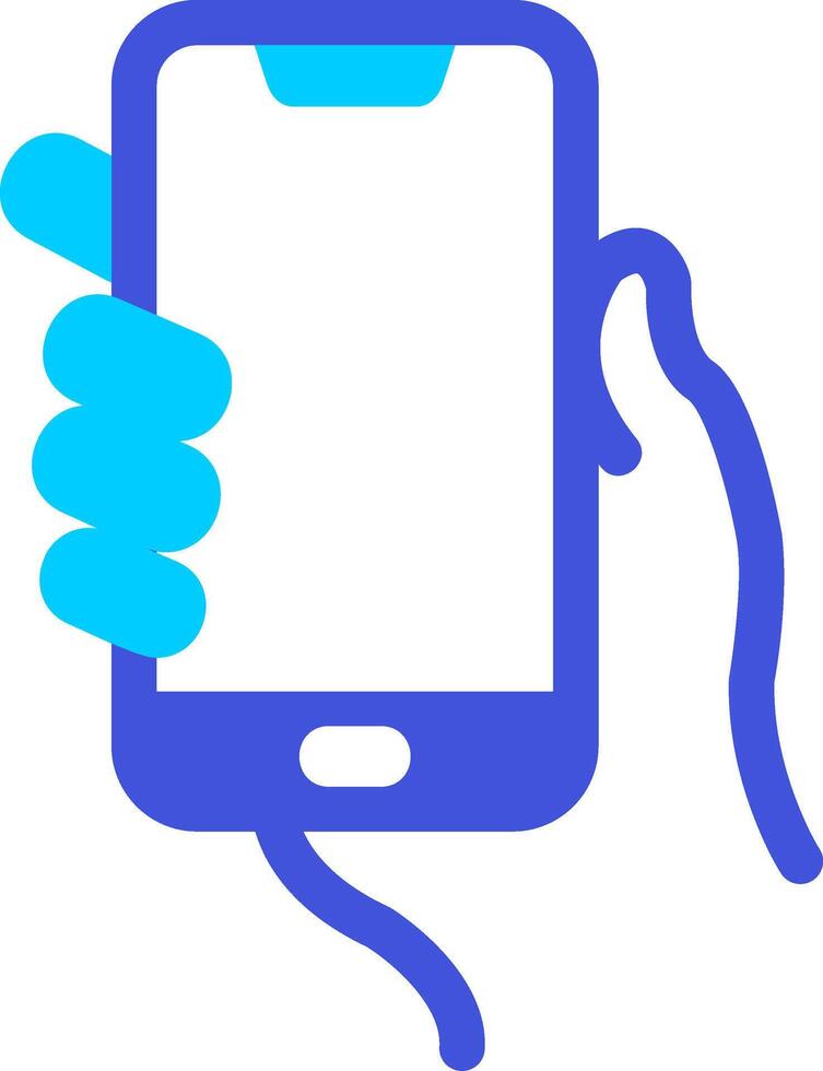 Hands holding mobile phone Vecto Icon vector