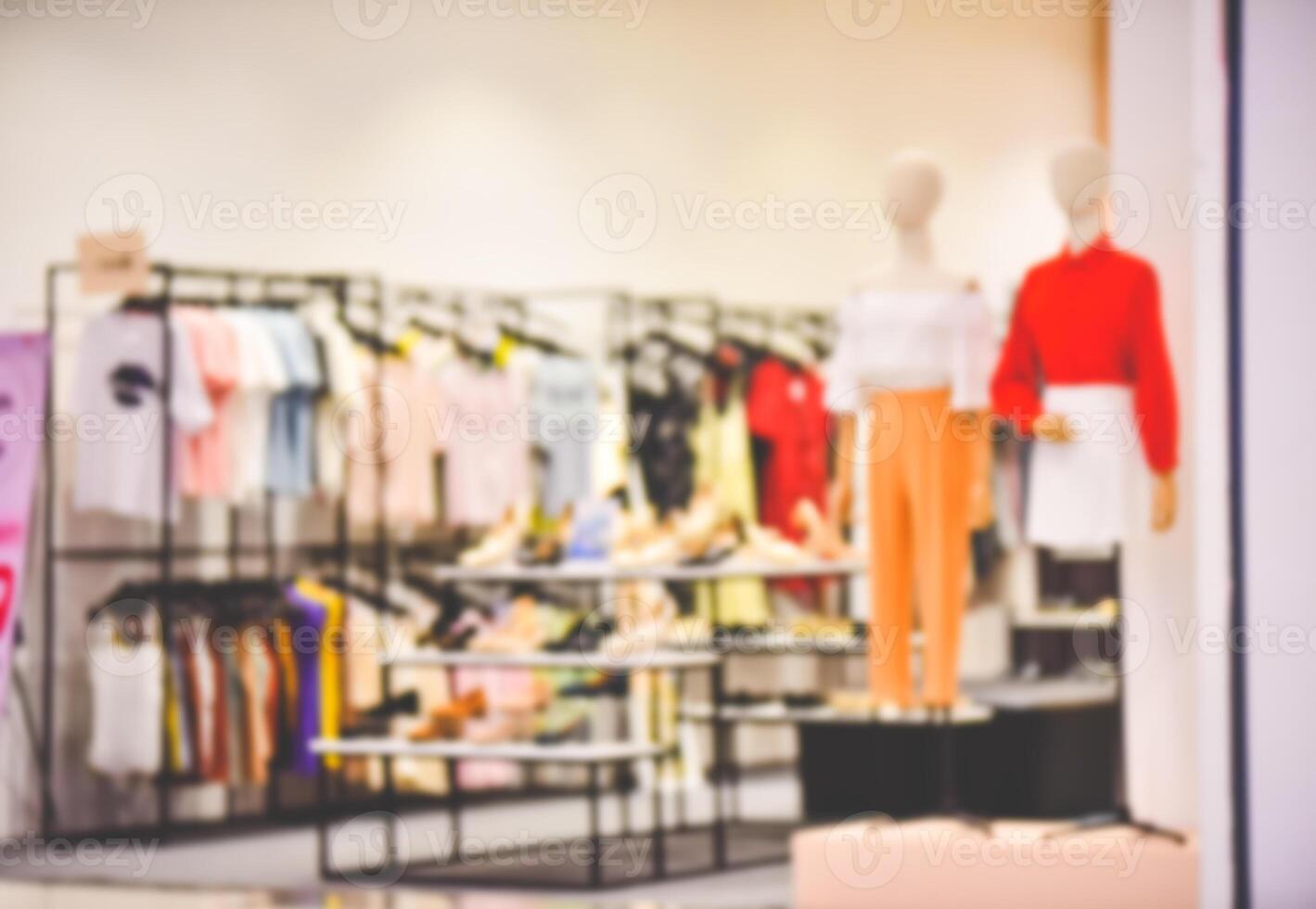 Shopping mall  blurred indoors with light for lifestyle concept photo