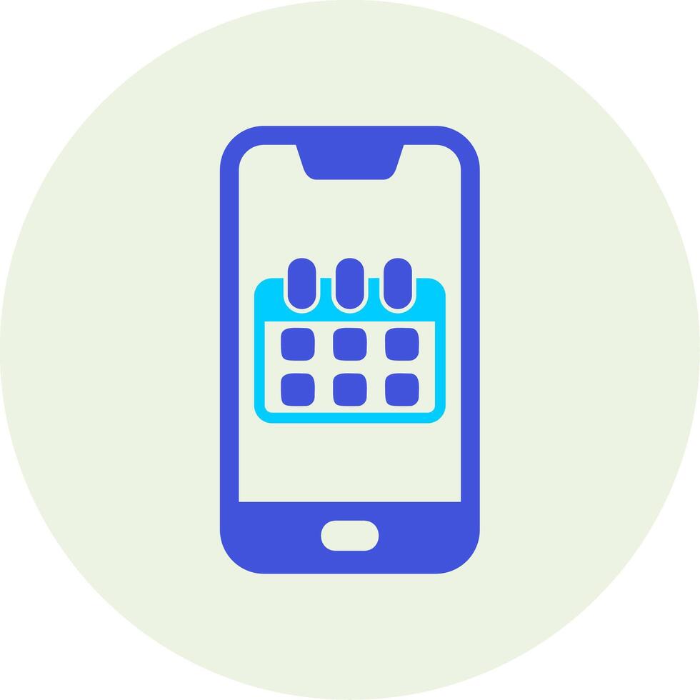 Smartphone Calendar Vecto Icon vector