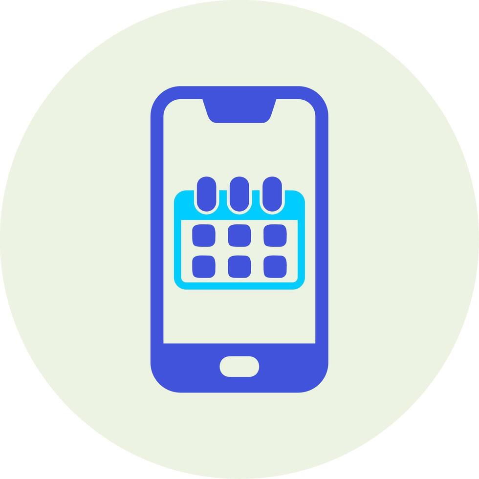 Smartphone Calendar Vecto Icon vector