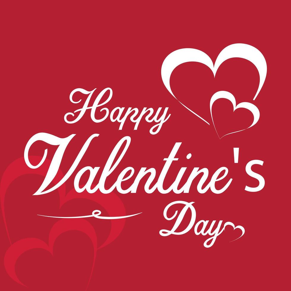 Happy valentines day vector banner design with heart shape