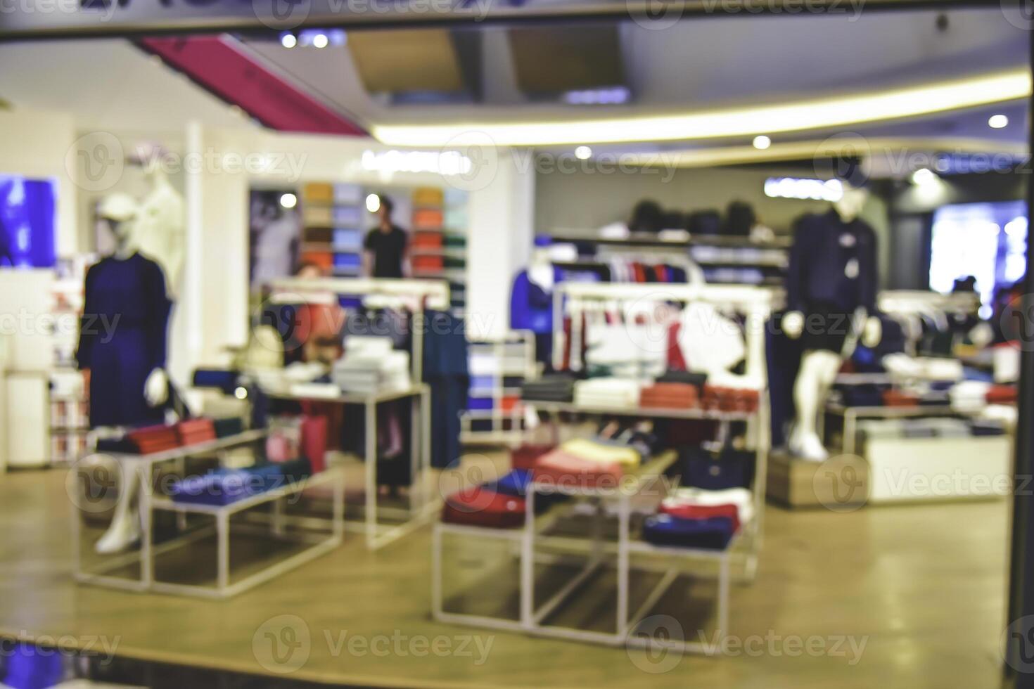 Shopping mall  blurred indoors with light for lifestyle concept photo