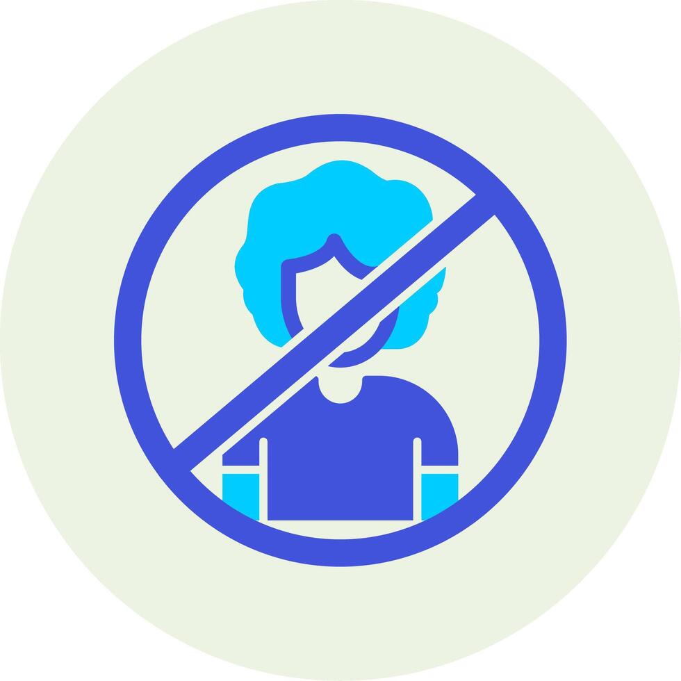 Person Not Allowed Vecto Icon vector