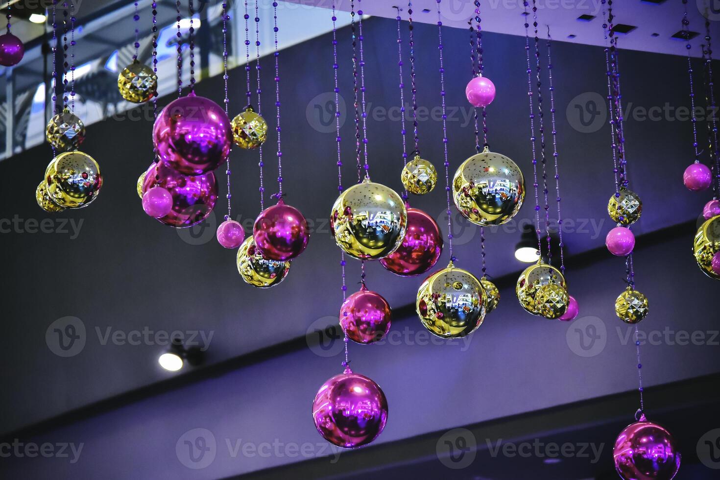 The christmas ball hangs beautifully during the festive season. photo