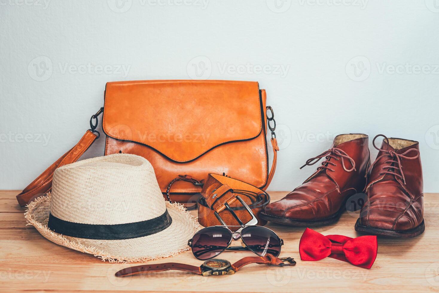 Clothing for Men on the wooden floor photo