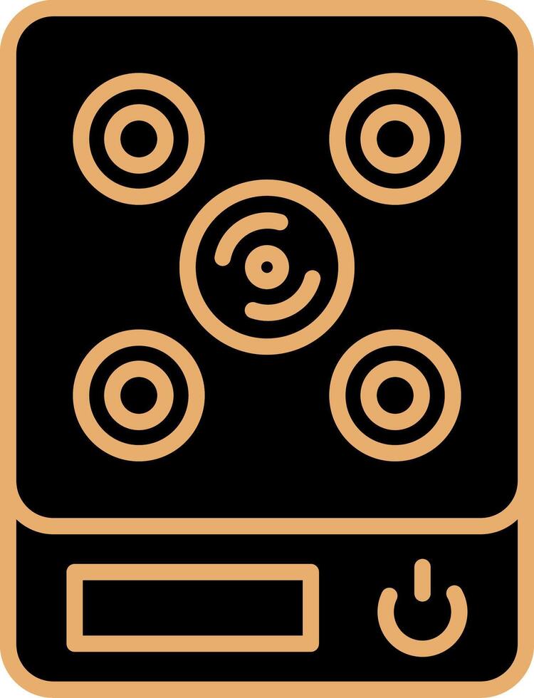 Induction Stove Vecto Icon vector