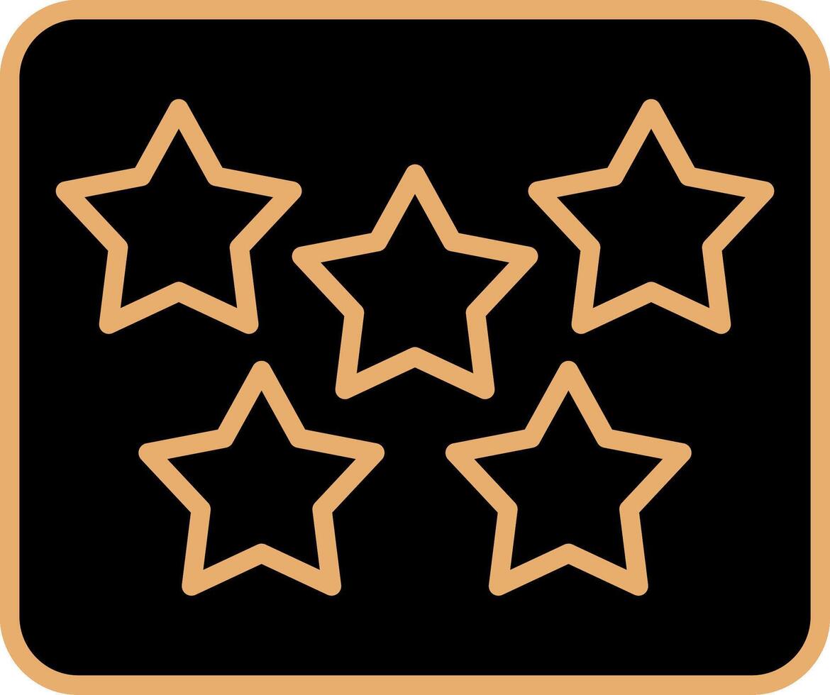 Five Star Vecto Icon vector