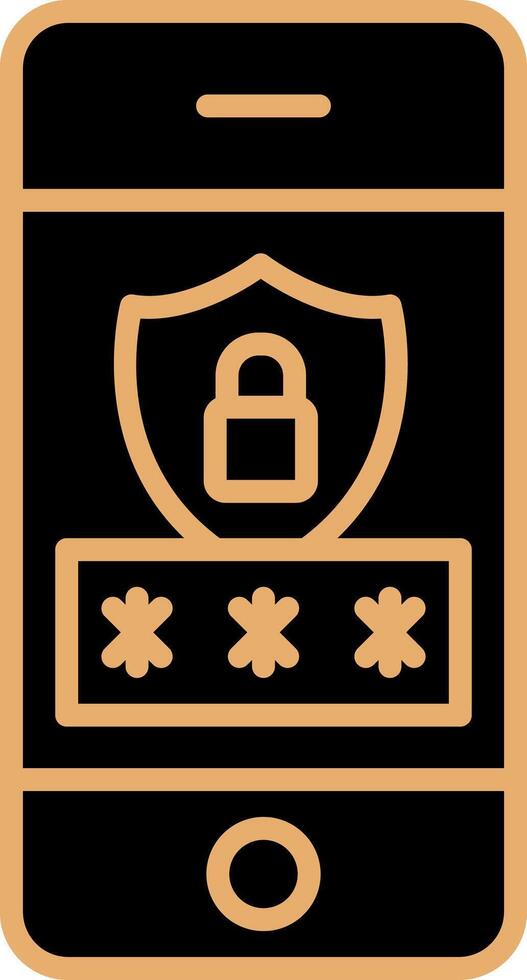 Mobile Security Vecto Icon vector