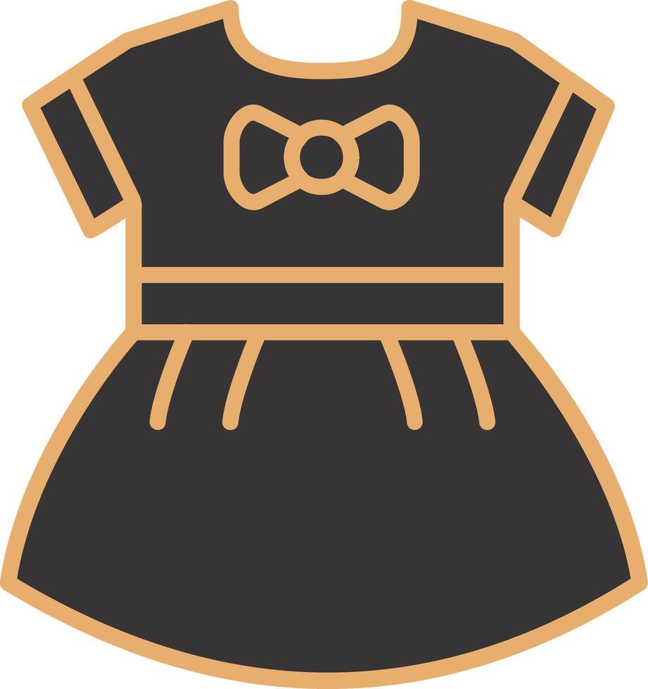 Baby Girls Dress Vecto Icon vector