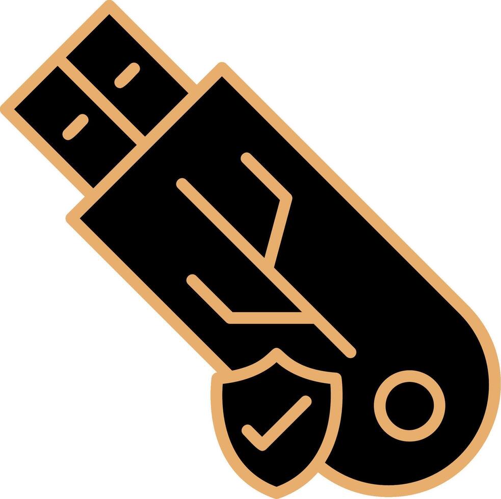 Usb Secure Vecto Icon vector