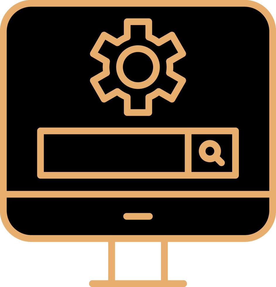 Computer Search Engine Vecto Icon vector