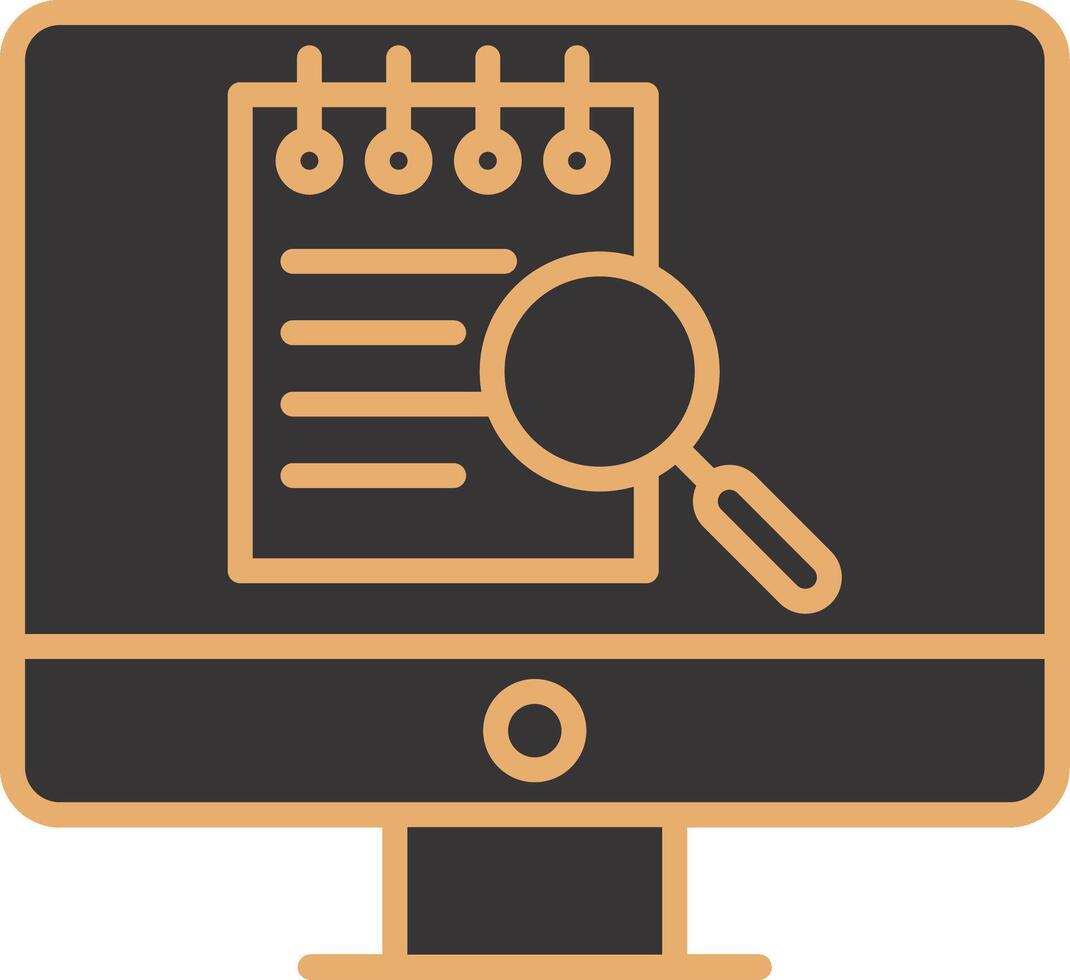 File Search Computer Vecto Icon vector