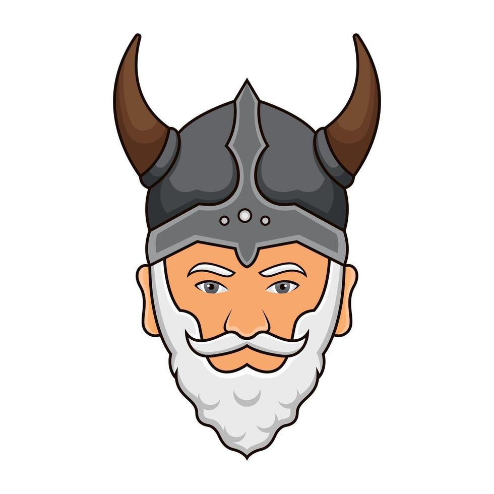 vikingo jefe mascota vector