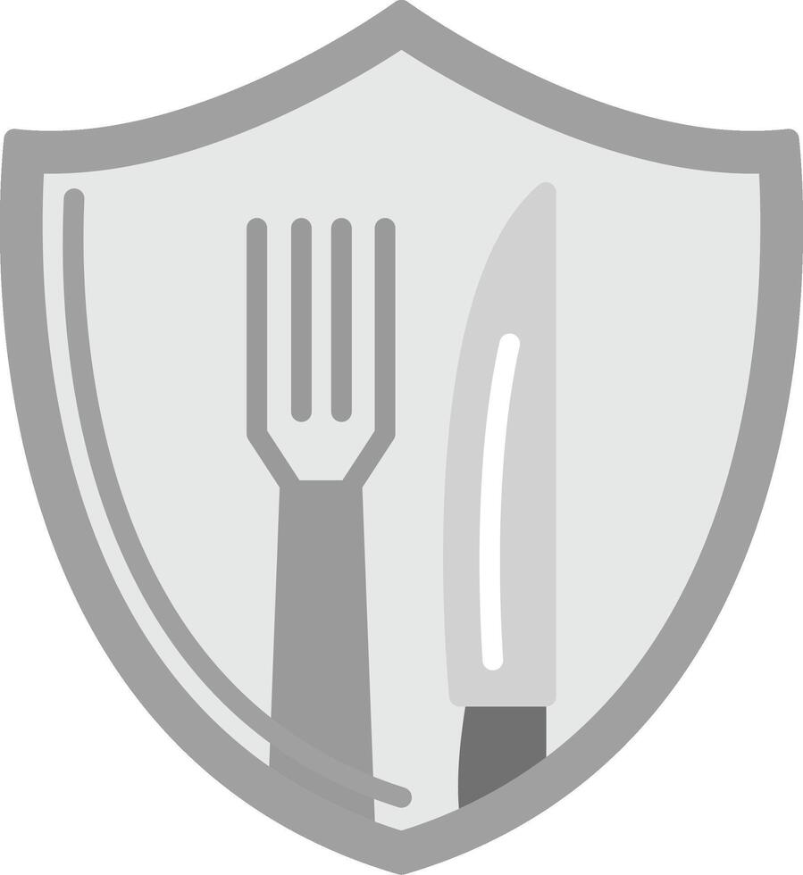 Cutlery Shield Vecto Icon vector