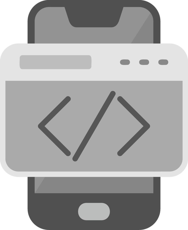 Smartphone Coding Vecto Icon vector