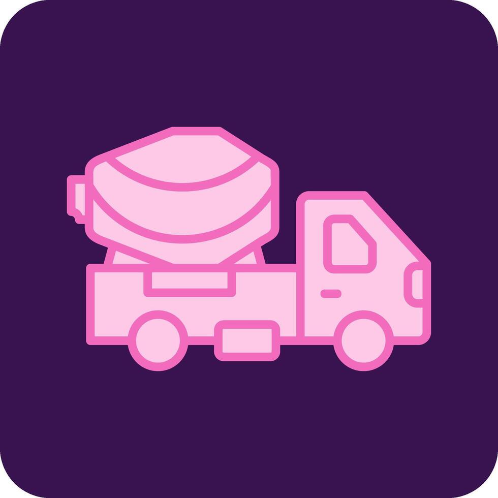 Cement Truck Vecto Icon vector