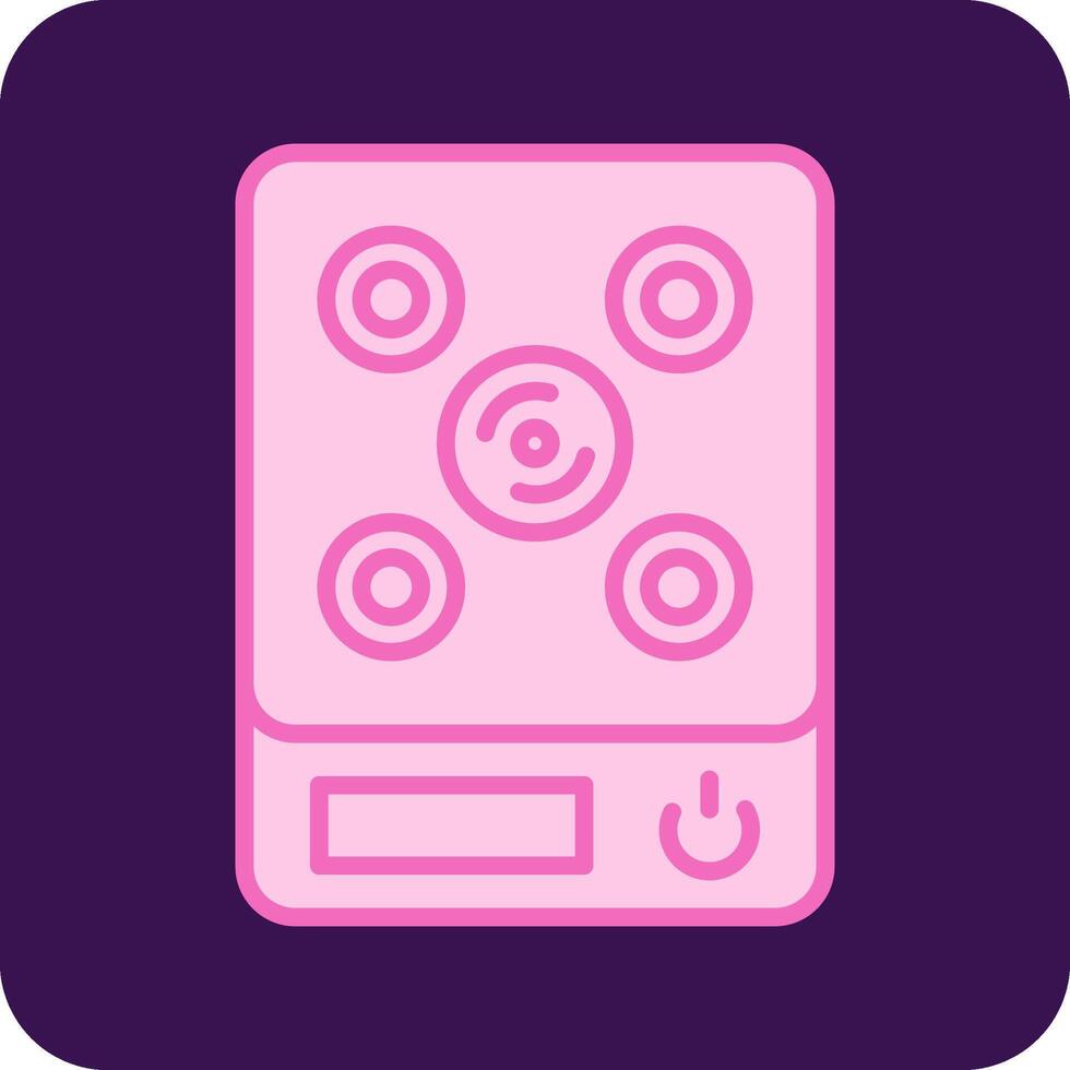 Induction Stove Vecto Icon vector