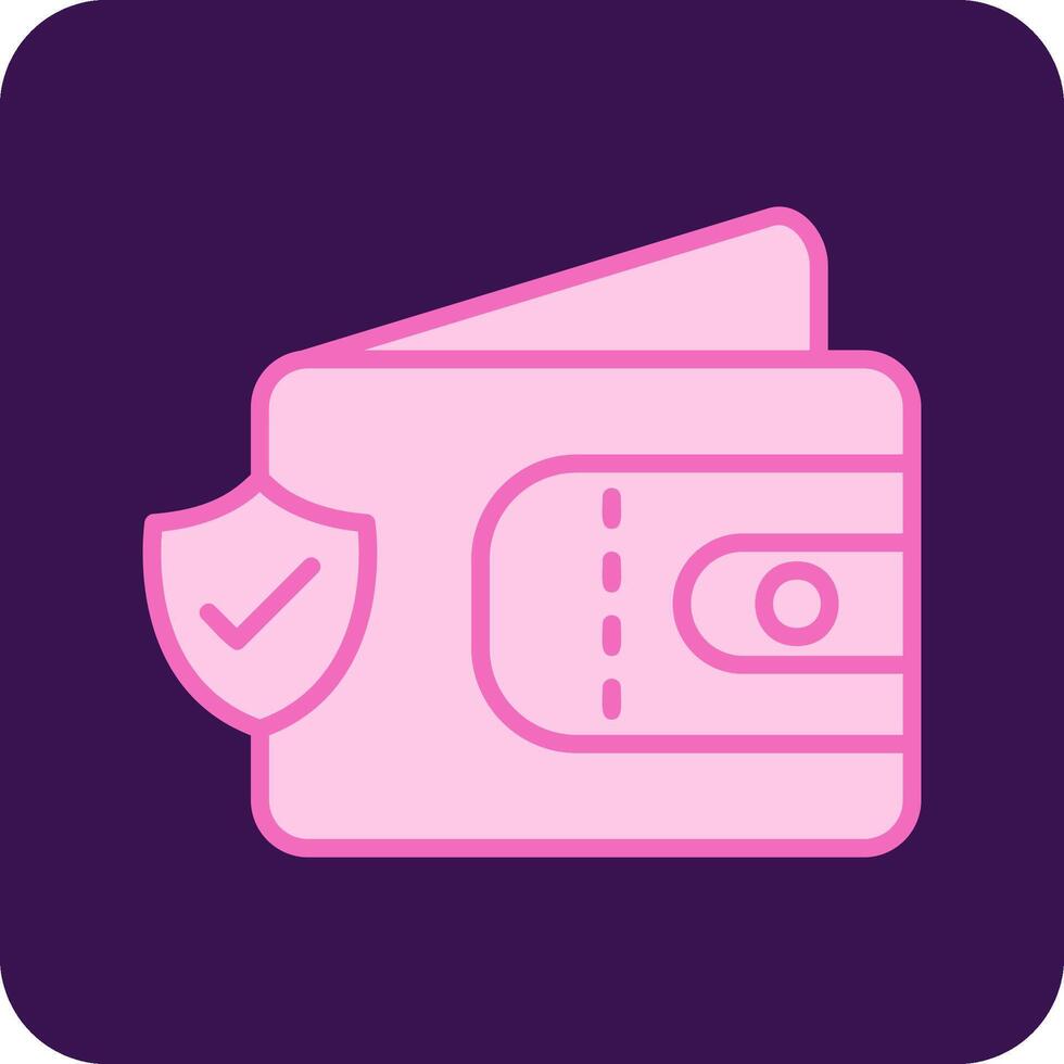 Wallet Secure Vecto Icon vector