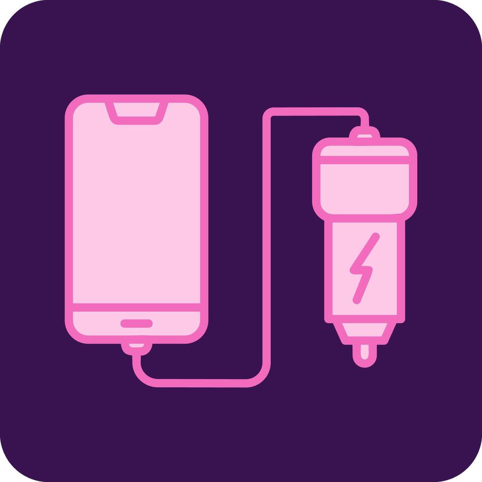 Car phone charging Vecto Icon vector